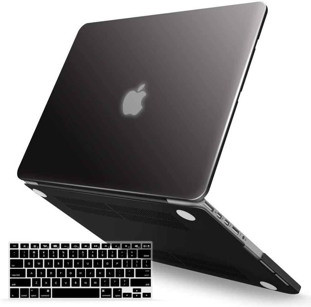 IBENZER Compatible with MacBook Pro 13 Inch Case 2015 2014 2013 end 2012 A1502 A1425, Hard Shell Case with Keyboard Cover for Old Version Apple Mac Pro Retina 13, Black, R13BK +1 A