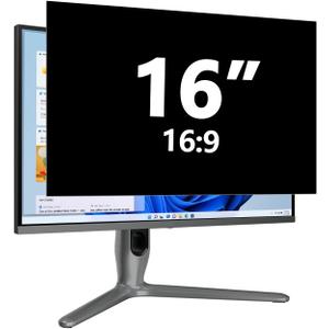 16 Inch Computer Privacy Screen for 16:9 Monitor, Removable Anti Glare Blue Light Filter & Anti-Scratch Protector Film - Eye Protection Privacy Shield for Desktop Monitors
