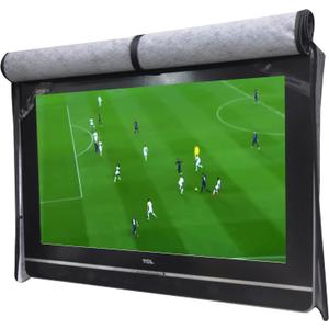 Outdoor 55" TV Set Cover, Scratch Resistant Liner Protect LED Screen Best-Compatible with Standard Mounts and Stands (Black)