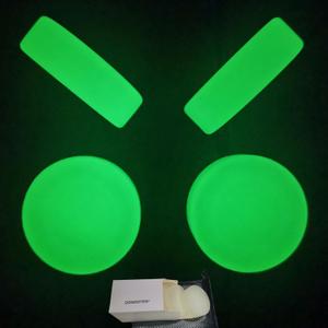 Glow in The Dark Ice Hockey Puck Party Puck Green Floor Puck for Youth Adults Outdoor Indoor Games and Practicing Shooting and Handling Skills 4-Pack with Storage Bag