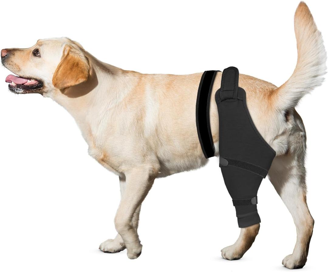 Dog Rear Leg Sleeve to Stop Licking, Hind Leg Protector for TPLO Recovery, ACL Surgery, Wounds or Skin Issues, Soft Breathable Cover for Large Medium Small Dogs (XS-Left)