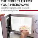 IMPRESA Replacement Microwave Glass Plate - Clear 12.5 Inch Microwave Plate Replacement - Compatible with General Electric & Samsung Models