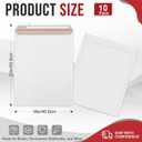 10 Pack 16 x 20 Inch Rigid Mailer 450gsm White Self Seal Photo Document Mailers Stay Flat Bulk Cardboard Envelopes Photography Mailers for Papers, Photos, Document and Magazine