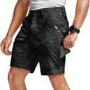 CQR Men's Stretch Utility Shorts, Lightweight Quick Dry Casual Shorts, Hiking Golf Cargo Shorts with Zipper Pockets, 36W