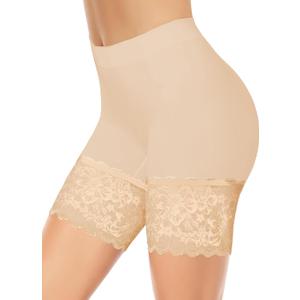 1-3 Pack Lace Slip Shorts for Under Dresses Women, Seamless Anti Chafing Shorts Lace Bloomers Shorts Panties Leggings (Small) 1-3 Pack Lace Slip Shorts for Under Dresses Women, Seamless Anti Chafing Shorts Lace Bloomers Shorts Panties Leggings (Small)