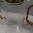 2 Pack 2 Liter/68 oz Glass Pitcher with Lid, Water Pitchers with Handle for Fridge, Large Jug for Iced Tea, Coffee, Borosilicate Glass Carafe for Hot/Cold Brew Drink and Homemade Beverage, Gold
