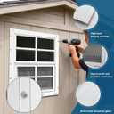 Yuzzy Shed Windows 2 Pack, Chicken Coop Windows 24" x 24" with Tempered Glass and Fiberglass Screen, Flush Mounted Small Window for Shed, Barns, Playhouse, Household, Garage (White)