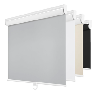 ChrisDowa Cordless Blackout Roller Shades for Windows, Thermal Insulated UV Protection Pull Down Shades, Total Blackout Window Blinds for Home, Office, Bedroom, Door (60" W x 72" H, Grey)