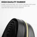 Papillon Garage Door Bottom Seal Strip, Weatherproof EPDM Rubber Threshold, Fits All Standard Doors, Easy for DIY Homeowners, No Adhesive (10Ft, Black)
