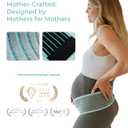 MOOIMOM Maternity Belt 2 in 1 Postpartum Belly Bands for Pregnant Women Pregnancy, Back Pain Relief, C Section Recovery, Waist Binder, Rayon Made with Bamboo Charcoal Fiber(Premium Gentle Mint, L)