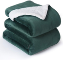 Throw Blanket Reversible Sherpa Flannel Blanket Super Soft Fuzzy Plush Fleece Microfiber for Bed/Couch(60"x80", Olive Green)
