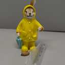 Resin Rabbit Rain Gauge  Adorable Bunny in Yellow Raincoat with Umbrella, Charming Outdoor Dcor for Garden, Yard, Cabin, or Patio, Wildlife Rain Measurement Tool, Great Gift for Gardeners
