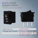 JD 2pcs 6A Power Switch 125V/250V Push Button Rocker Switch ON/Off Switch 3Pins Toggle Switch with UL Certificate