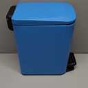 Cesun Small Bathroom Trash Can with Lid Soft Close, Step Pedal, 6 Liter / 1.6 Gallon Stainless Steel Garbage Can with Removable Inner Bucket, Anti-Fingerprint Finish (Blue)