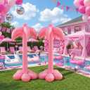 2 Pack Giant Inflatable Pink Palm Trees 51 Inches Large Hot Pink Blow up Coconut Tree for Pool Hawaiian Luau Summer Beach Tropical Theme Grad Birthday Baby Shower Party Outdoor Decorations