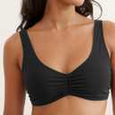 Sexybody Womens Two Piece Swimsuit Ruched Bikini Set V Cut Bathing Suit 2026 Swim Suits (Black, XL)