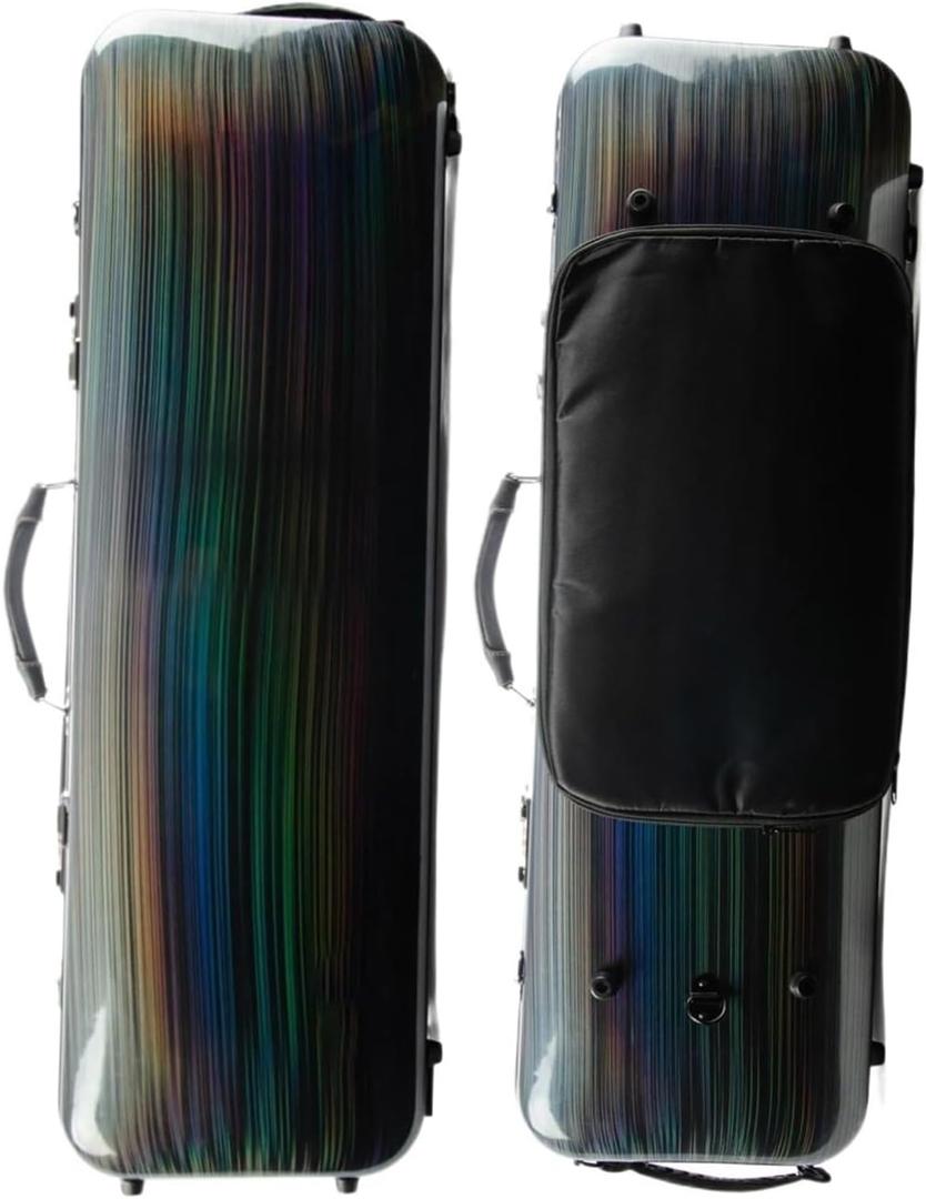 Violin Bags Cases Violin Case 4/4 Size Color Rectangular Hybrid Carbon Fiber With Password Lock Sheet Music Bag. Many Scratches During Transportation.