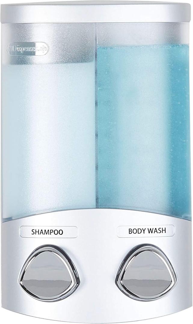 Better Living Products 76234-1 DUO 2-Chamber Dispenser, Satin Silver
