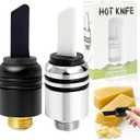 2-Pack Ceramic heating head, multi-function heating tool,Slicing Wax Viscous Oil,Easy Install Multi-Tool for Daily Use (Silver & Black)