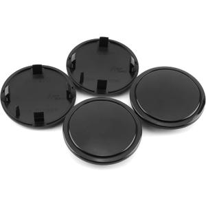 4PCS Wheel Center Caps 69MM 2.72Inch Center Caps for A3, A4, A5, A6, A7, Q3, S5, S6, S7, S8 Wheel Center Hub Caps Cover Black Rim Hub Caps Accessories, Replace 4B0601170A (Outer 69MM 2.72" . Inner 55.6MM 2.19")