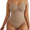 SHAPERX Women's Seamless Shapewear Bodysuit Tummy Control Body Shaper Waist Defining Body Suit, S/M