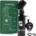 Caddy Splash Golf Club Brush Cleaner with Water - Heavy Duty Retractable Clip- Squeeze Bottle for Easy Cleaning with Nylon Bristles- Holds 4 Oz Water - Golf Accessories for Men- USA Company (Black)