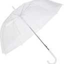 Amazon Basics Clear Umbrella for Rain, Round Bubble Umbrella for Wedding, With Wide Coverage (35" Canopy Diameter), Auto Open, Strong Fiberglass Frame, Steel Shaft, Spoke Protectors for Safety, Clear