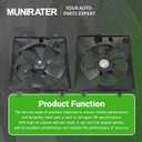 munirater 2-Pack Radiator Cooling Fan Assembly Replacement for 2007 2008 2009 CR-V 2.4l L4 Left/Right HO3120102 HO3110116 19015RZAA01 38615RZAA01