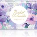 6 x Pocket Calendar 2026-2027 for Purse, Small Pocket Planner 2026-2027 for Purse 3.56.5In,24 Month Organizer from Jan 2026- December 2027 Mini Planner with Pvc Cover for Organizing & Planning (Flower)