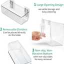 vacane Plastic Over Cabinet Door Organizer, Adhesive Mount Storage Organizer Container Hanging Basket Bins For Craft Room, Pantry, Office, Space Saving Holder for Kitchen Bags-XL 2pack