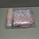 123Pcs Mermaid Birthday Party Decorations Set Mermaid Party Supplies Includes Plates, Napkin, Fork, Cup, Tablecloth, Banner for Baby Shower Ocean Birthday Party Decorations, Serves 24