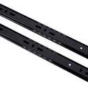 Drawer Slides 16 Inch Ball Bearing Full Extension 3 Section Slide Track Mounting Drawer Runners Slider for Cabinet Home Furniture, 2 Pack (Black 16 Inch)
