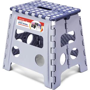 ACSTEP 13 Inch Folding Step Stool,Foldable Step Stools for Kids and Adults 300 LB Capacity, 300 LB Capacit Suitable for Kitchen Fishing (Purple)