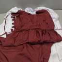 Abaowedding Womens's Medieval Renaissance Costume Cosplay Over Dress (Burgundy)