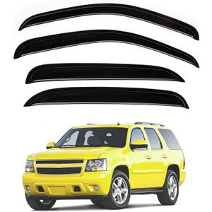 Tahoe Rain Guards - Window Visors for 2007-2014 Chevy Tahoe/GMC Yukon, Out-Channel Side Window Rain Guards for Tahoe Accessories, 4PCS, Black, Car Accessories