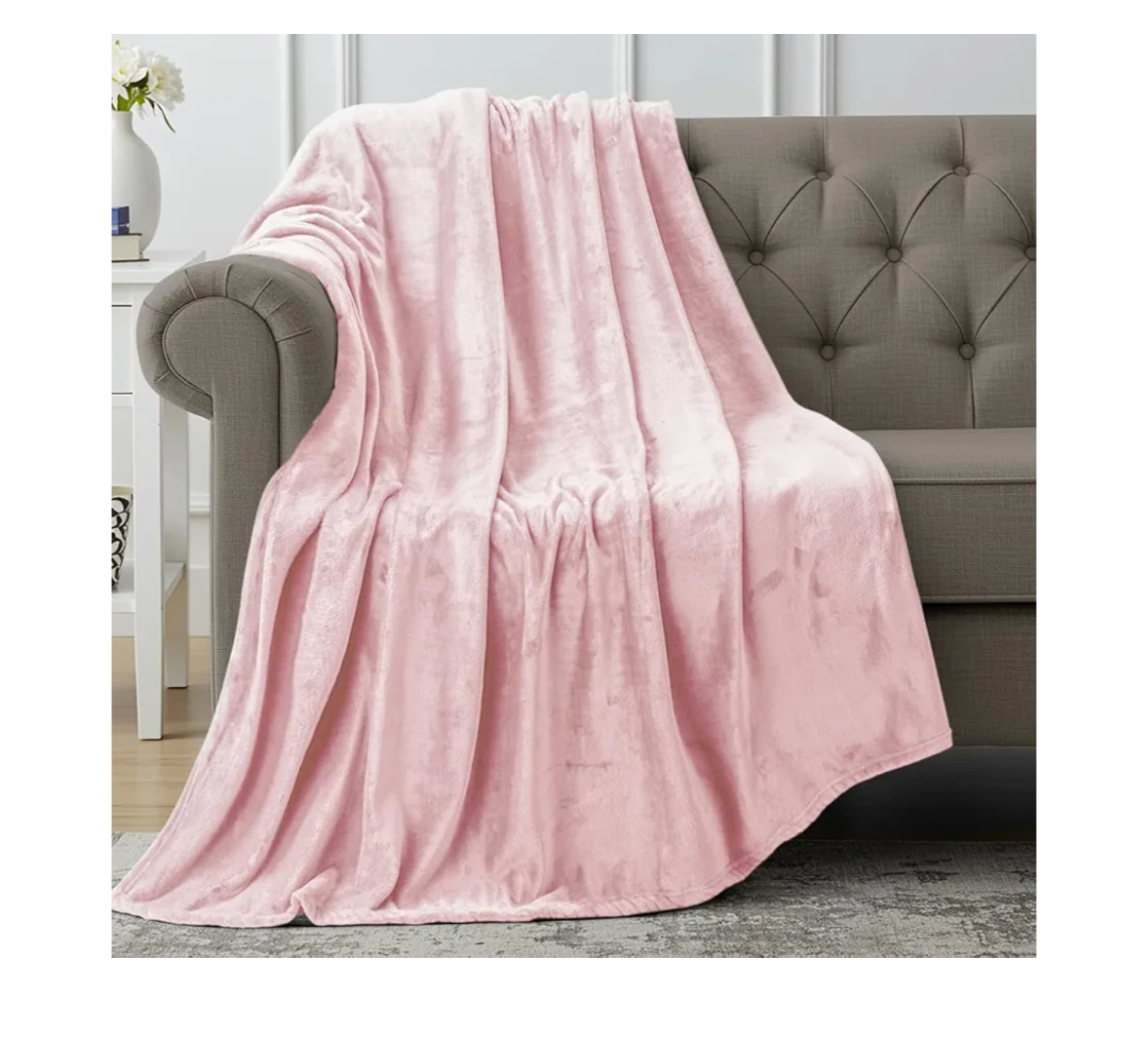 Utopia Bedding Fleece Blanket Throw Size Pink 300GSM Luxury Anti-Static Fuzzy Soft Microfiber Blanket for Couch, Sofa and Bed (60x50 Inch)