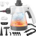 Steam Cleaner, Pressurized Handheld Steam Cleaner for Home with 12pcs Accessories & Safety Lock, Multi-Surface Powerful Natural Steamer for Deep Cleaning Grout, Kitchen, Bathroom, Car, Windows, White