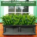TURNMEON 20 Bundles Artificial Greenery Plants Outdoor Summer Decor, UV Resistant Fake Plants Boxwood Shrubs Grass,Faux Eucalyptus Flowers for Farmhouse Gardens Home Patio Indoor Cemetery Decor(Green)