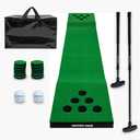 Premium Golf Pong Game Set – Includes Carry Bag, Putting Mat, 2 Adjustable Putters, 2 Golf Balls, 2 Bases, 12 Hole Covers - Fun Backyard Party Game