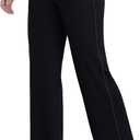 Sunzel Flare Leggings for Women High Waist Workout Leggings with Pockets Tummy Control Wide Leg Flared Yoga Pants (Black, XL)