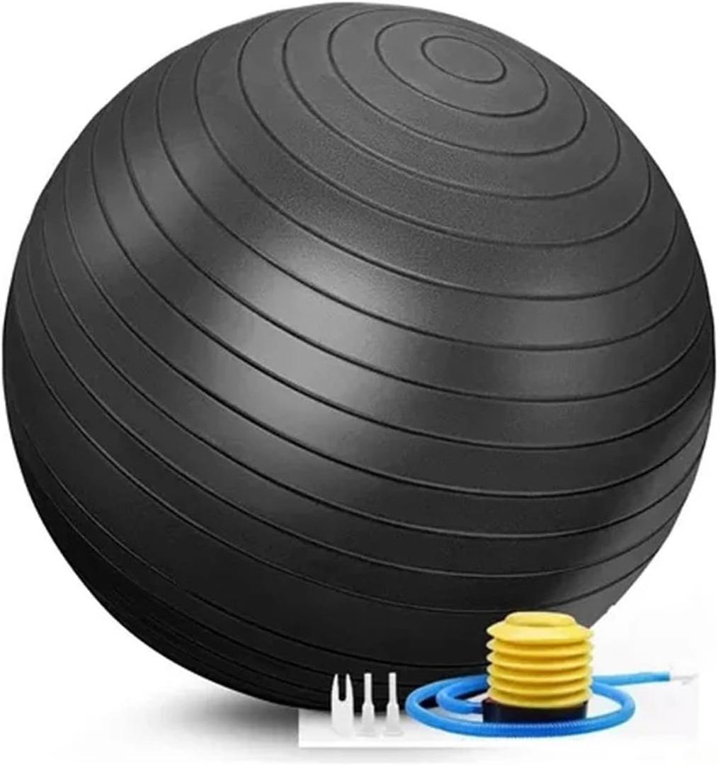 Balance Ball Yoga Pilates Accessories Home Fitness Equipment Pregnant Women Rehabilitation Exercise Yoga Ball Gym (65cm, Black)