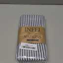 Plain Striped Cotton Linen Blended Dinner Cloth Napkins - Set of 12 (40 x 30 cm) - for Events & Home Use (Navy)