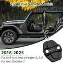 Oudesi 4PCS Car Door Lock Cover ABS Plastic Protector, Specific Options for Jeep Wrangler JL JLU 2018-2025, Jeep Gladiator JT 4XE 392, Door Lock Cover Buckle Matte Black