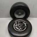 13x5.00-6 Flat Free Tire and Wheel, 13x5-6 Lawn Mower Tires, Zero Turn Front Tires, with 3/4" or 5/8" Bearings, 4"-6" Centered Hub, 13x500-6 Airless Solid Smooth Tire, 2 Pcs (13x5.00-6 Flat Free(Smooth Tread))