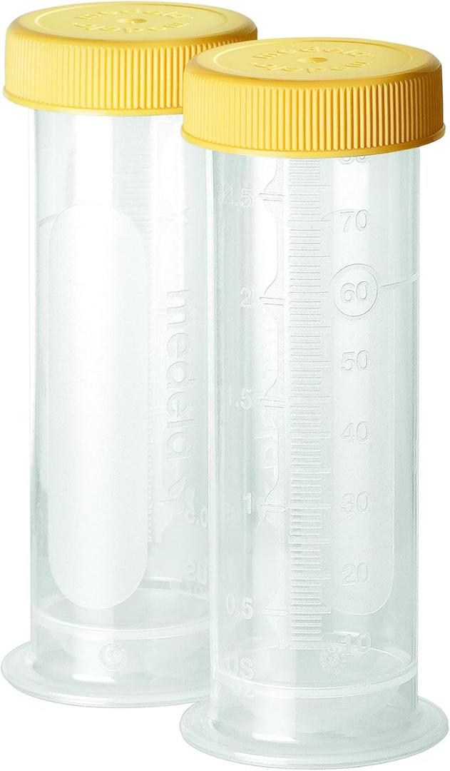 Medela Breast Milk Storage Bottles, 12 Pack of 2.7 Ounce Containers, Leak Proof Lids, Breastmilk Freezer or Refrigerator Storage, Made Without BPA