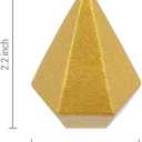 2 x MyGift 2 Inch Small Cone Ring Holder, Art Deco Matte Black and Metallic Gold Geometric Ring Holders, Decorative Diamond Shaped Jewelry Storage Display Stands, 6 Piece Set