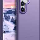 Rayboen for Samsung Galaxy S25 Plus Case, Skin Feel Translucent Frosted Anti-Scratch Protective Phone Cover for Samsung S25+ Plus with Bumper Hard PC Back Soft Silicone Edge, Matte Purple