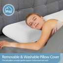 DUMOS Memory Foam Pillows for Sleeping, 1 Pack Bed Pillows for Adults with Washable Cover and Breathable Mesh, Gel Cooling Pillow for Back and Side Sleeper Support, White
