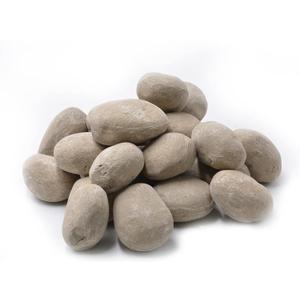 Stanbroil 24pcs Light Weight Ceramic Fiber Pebble Stones for Indoor, Gas Inserts, Ventless, Vent Free, Electric, Outdoor Fireplaces and Fire Pits - Beige