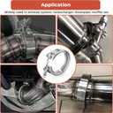 AKIHISA 2.36 Inch V Band Clamp-Stainless Steel_304, for Turbo Exhaust Down pipe Flange Kit, Racing Ford Pickup Truck Exchange Exhaust Accessories